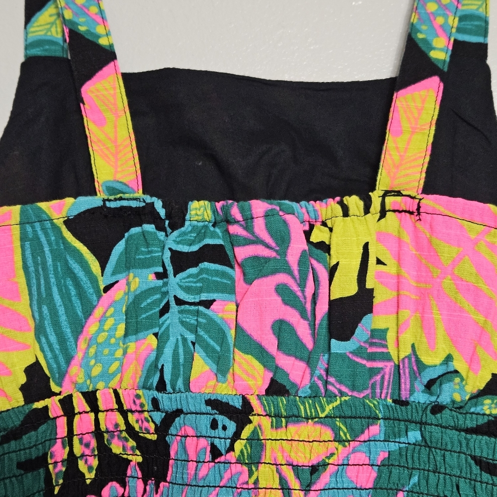 Cat and Jack Girl's  Sleeveless Tropical Print Dress - Picture 7 of 14